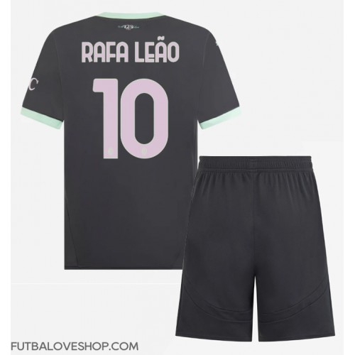 Dres AC Milan Rafael Leao #10 Tretina pre deti 2024-25 Krátky Rukáv (+ trenírky)